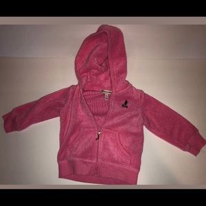 Juicy Couture size 12M pink terry cloth hoodie
